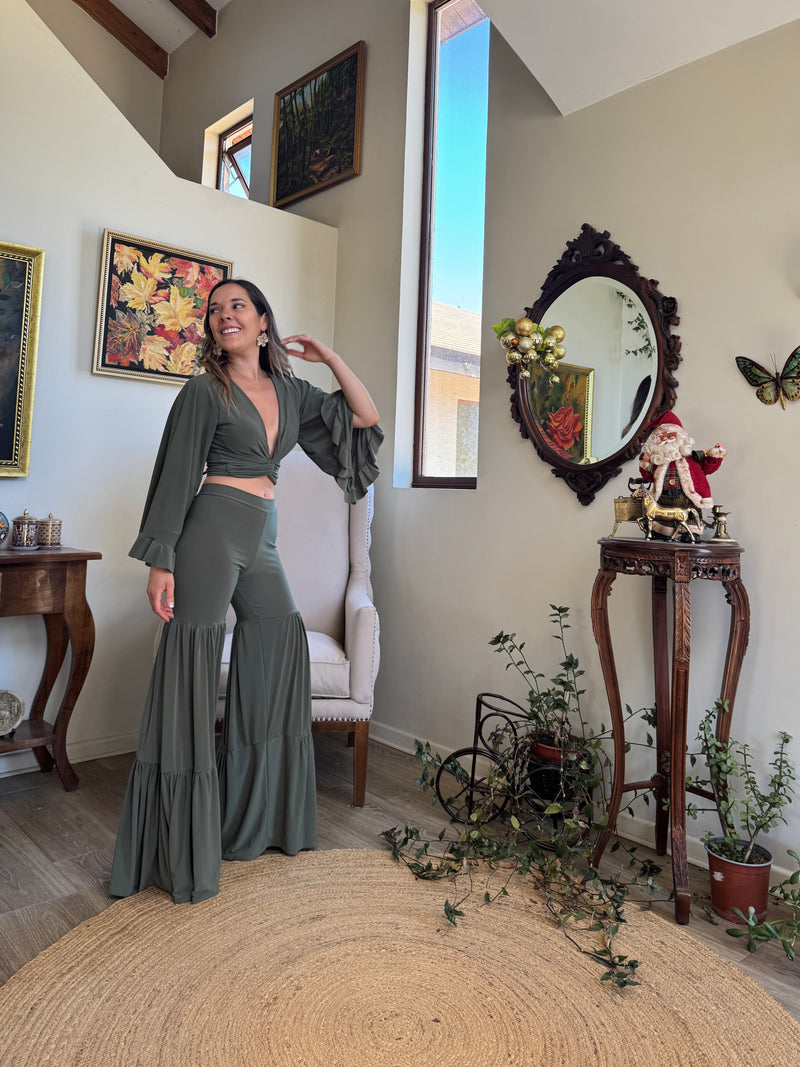 Conjunto Olivia + Sewell verde oliva