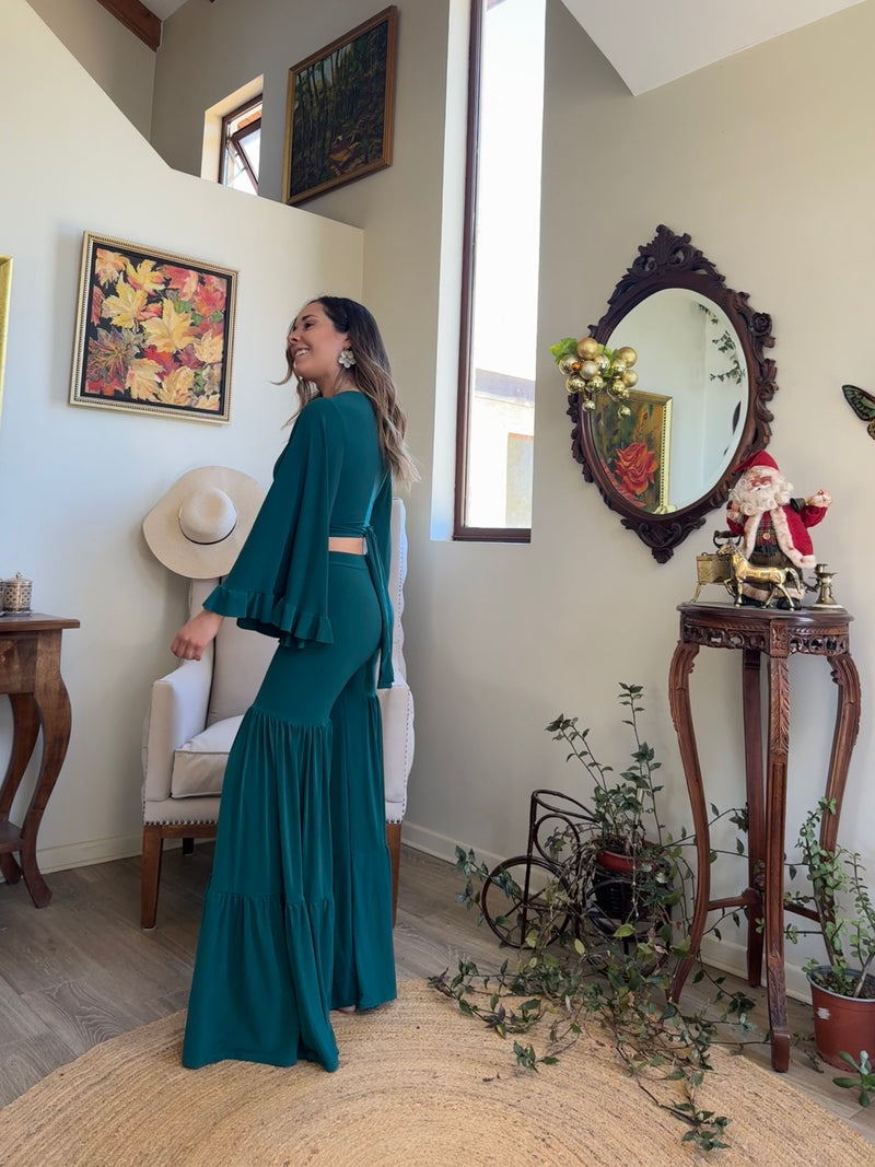 Conjunto Olivia + Sewell verde petróleo