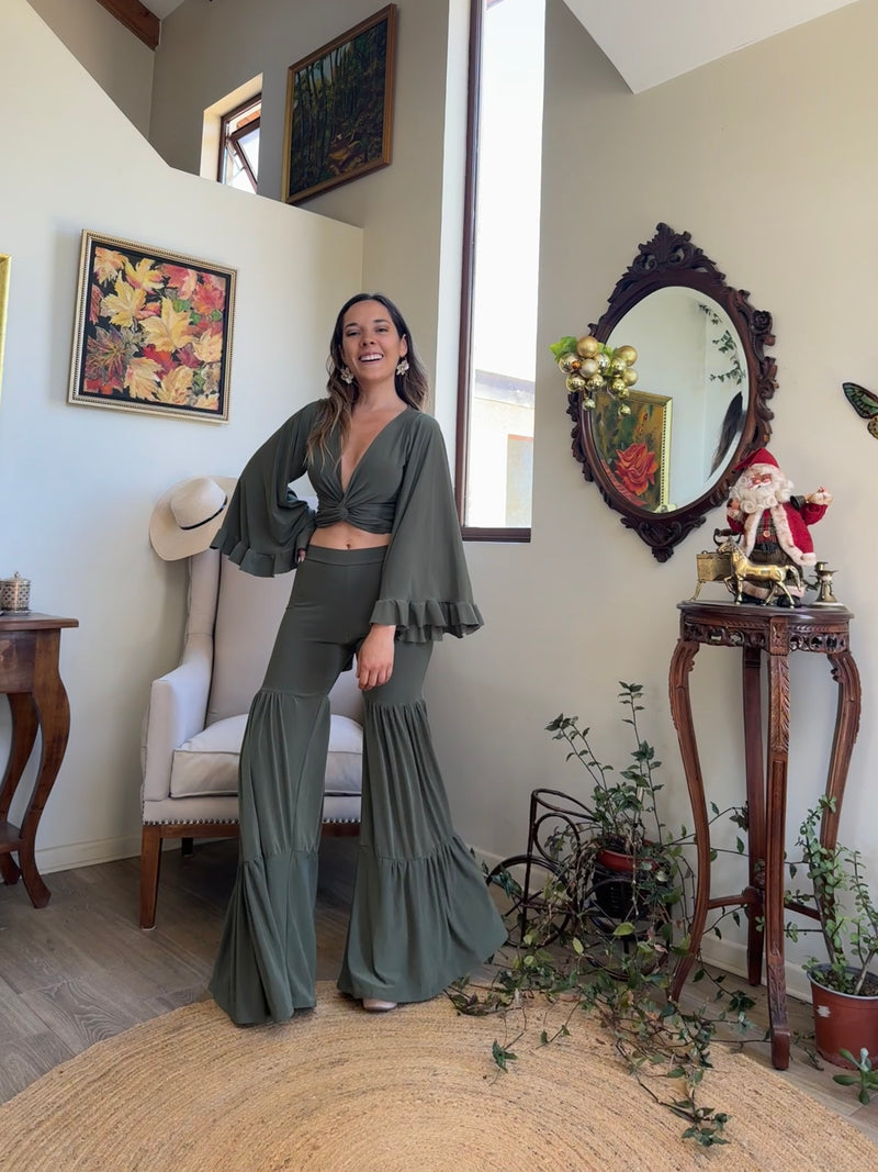 Polera OLIVIA verde oliva