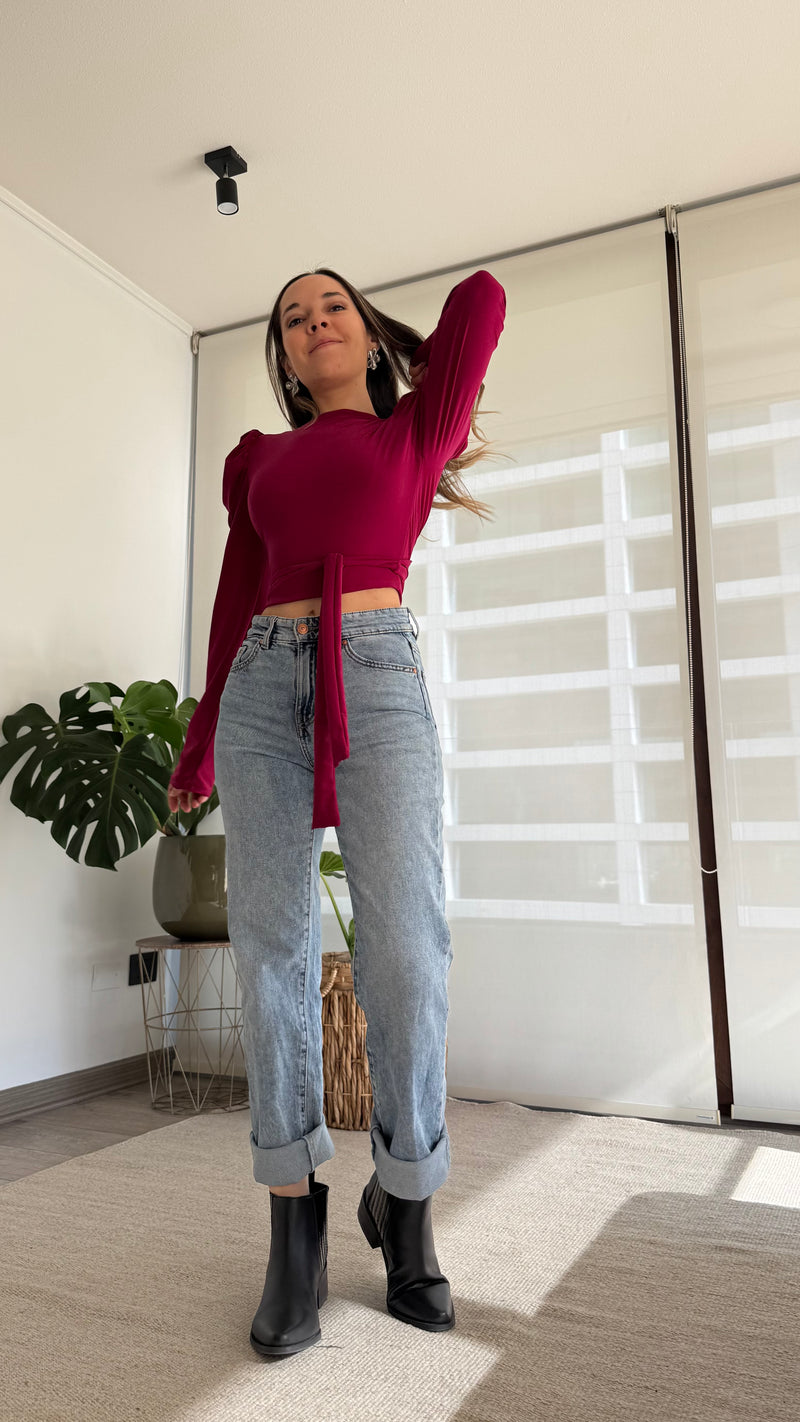 Polera AGATA lycra magenta