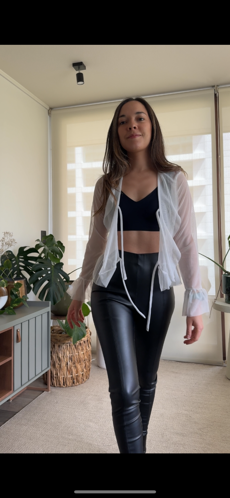 Polera/ Tapado blanca transúcida