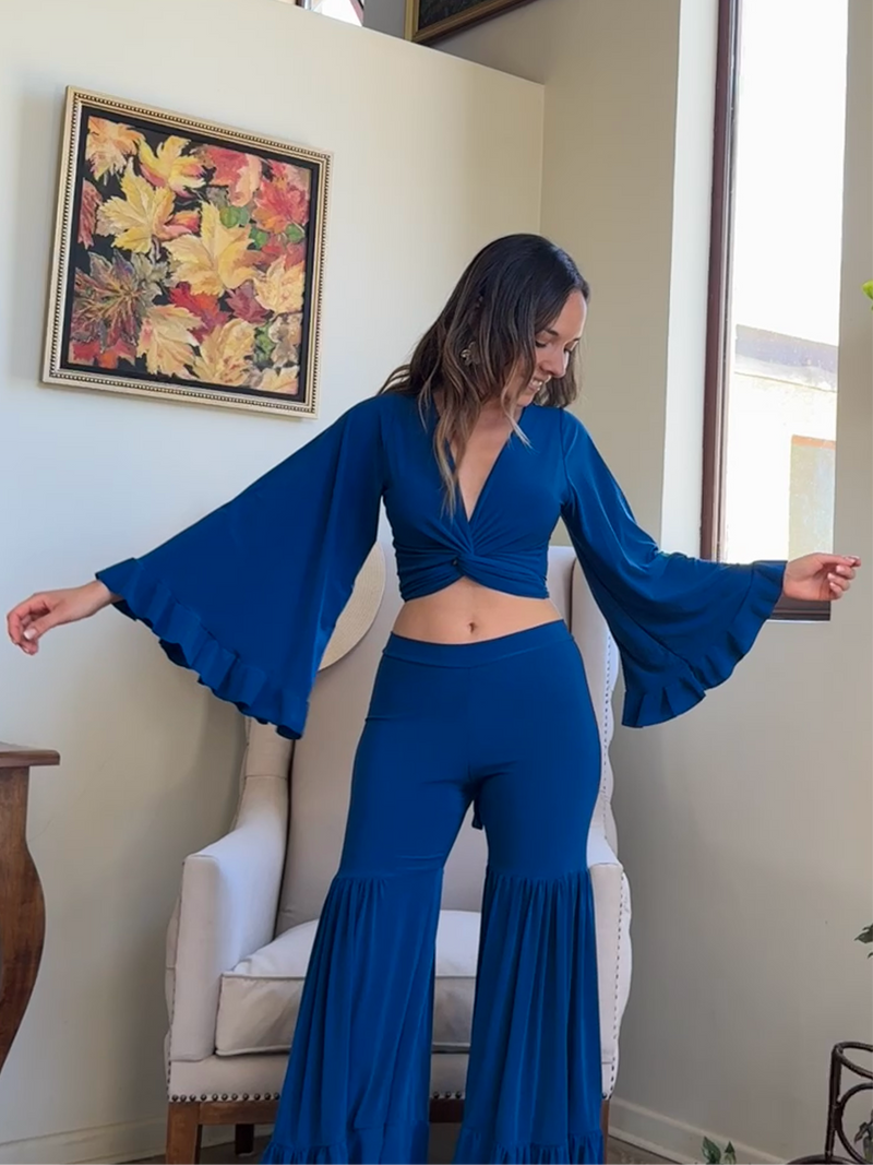 Polera OLIVIA azul petróleo