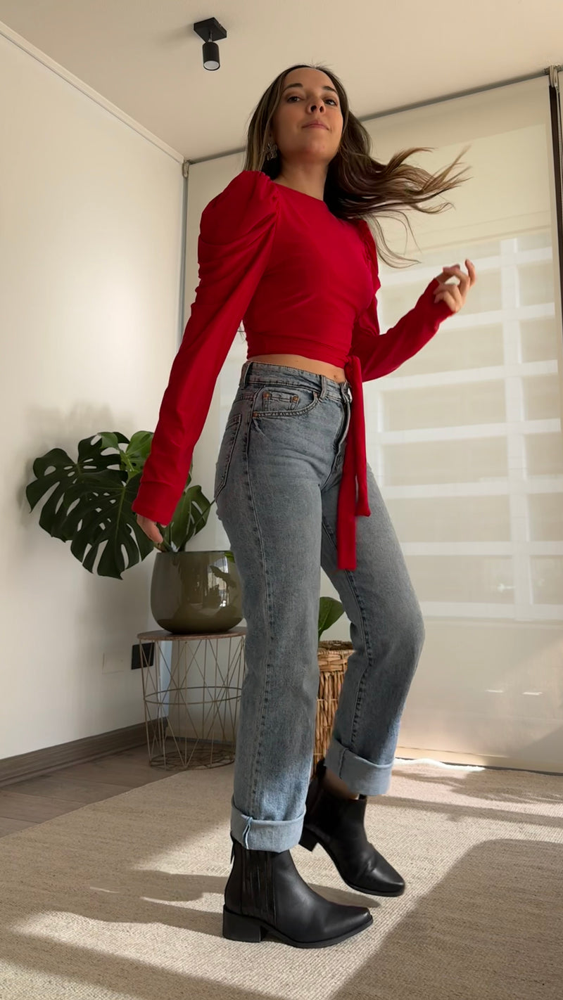 Polera AGATA lycra roja