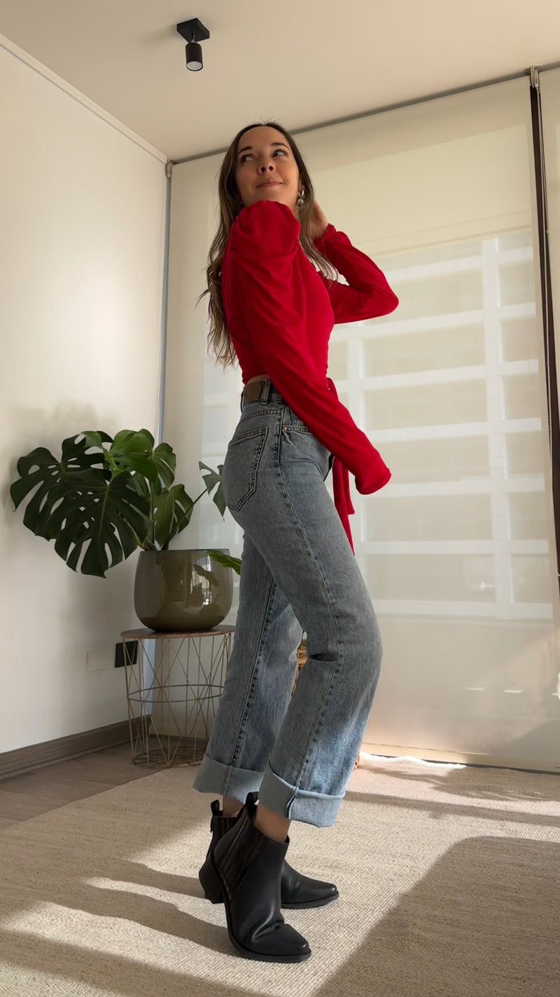 Polera AGATA lycra roja