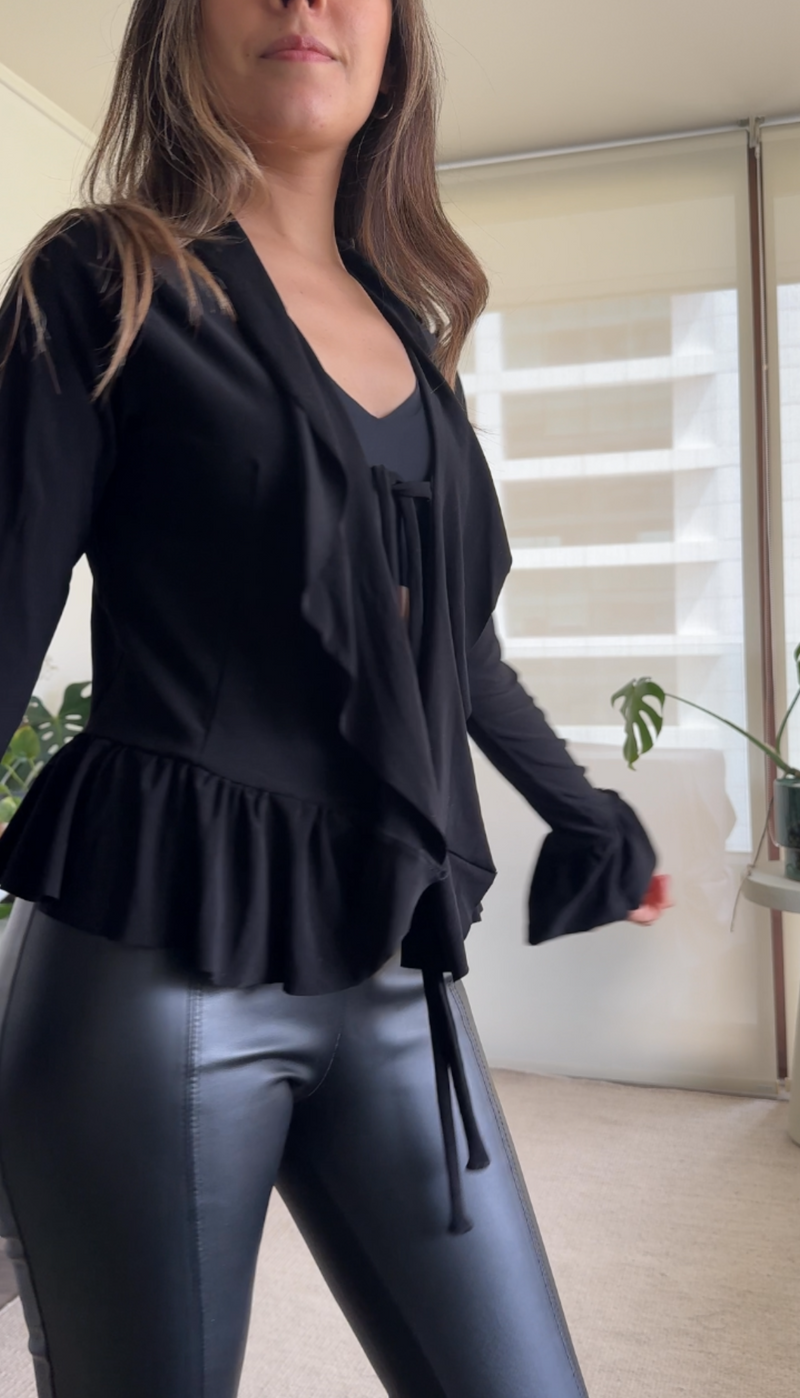 Polera/ Tapado lycra negra