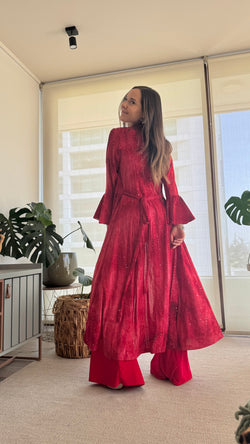 Tapado MAD rojo Batik con lentejuelas