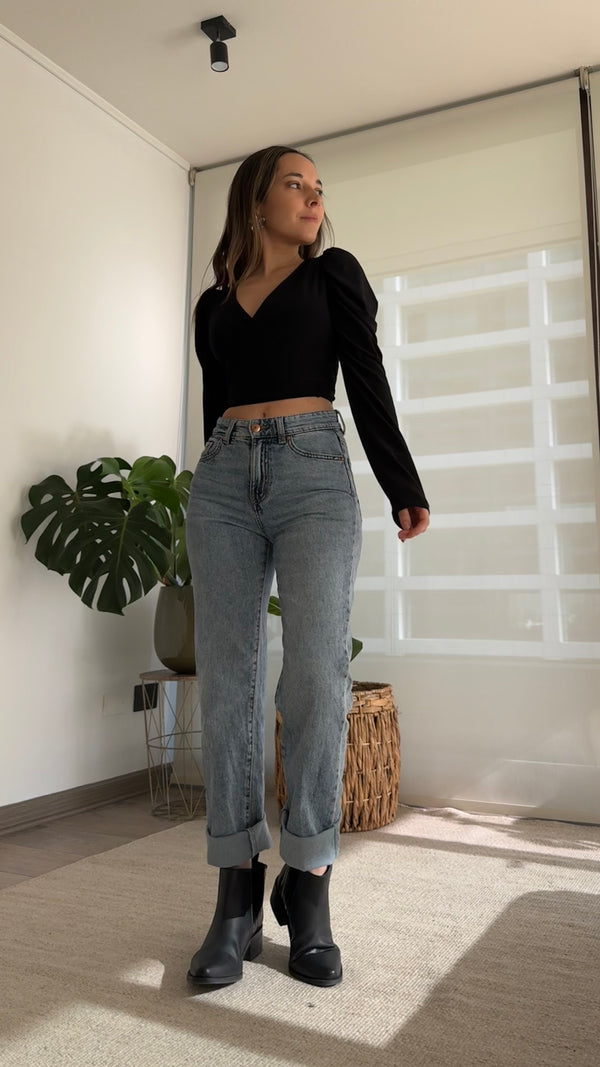 Polera AGATA lycra negra