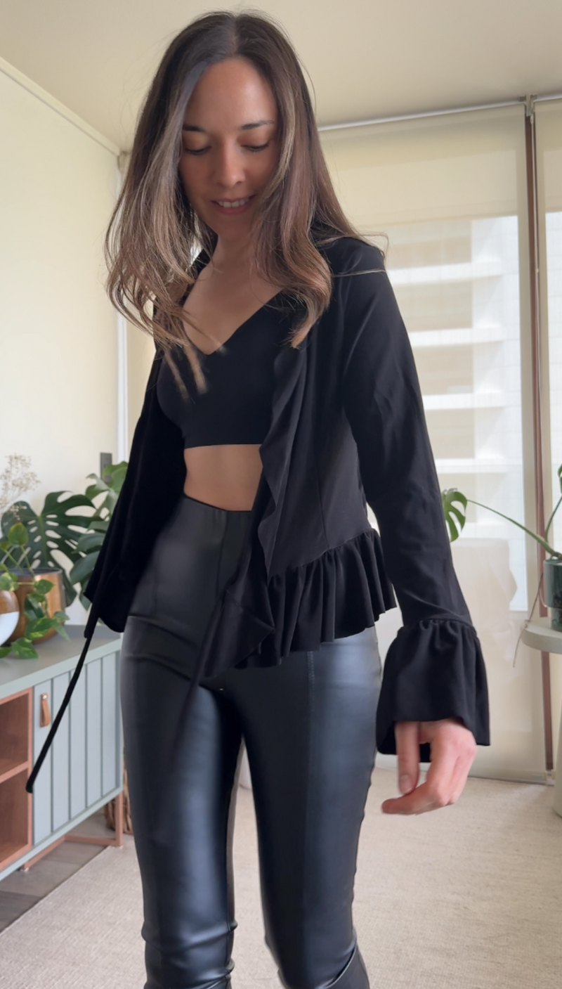 Polera/ Tapado lycra negra