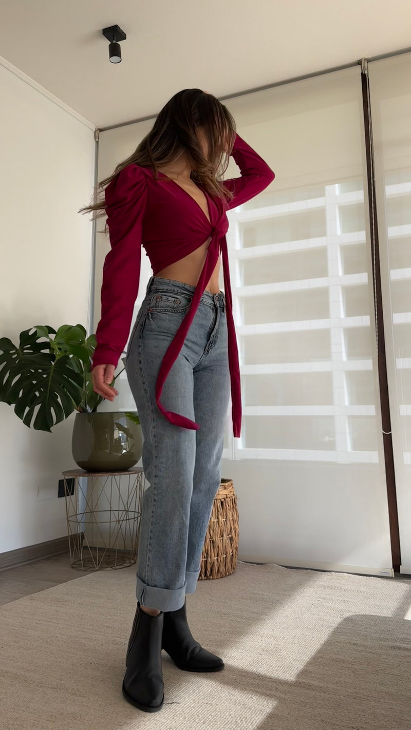 Polera AGATA lycra magenta