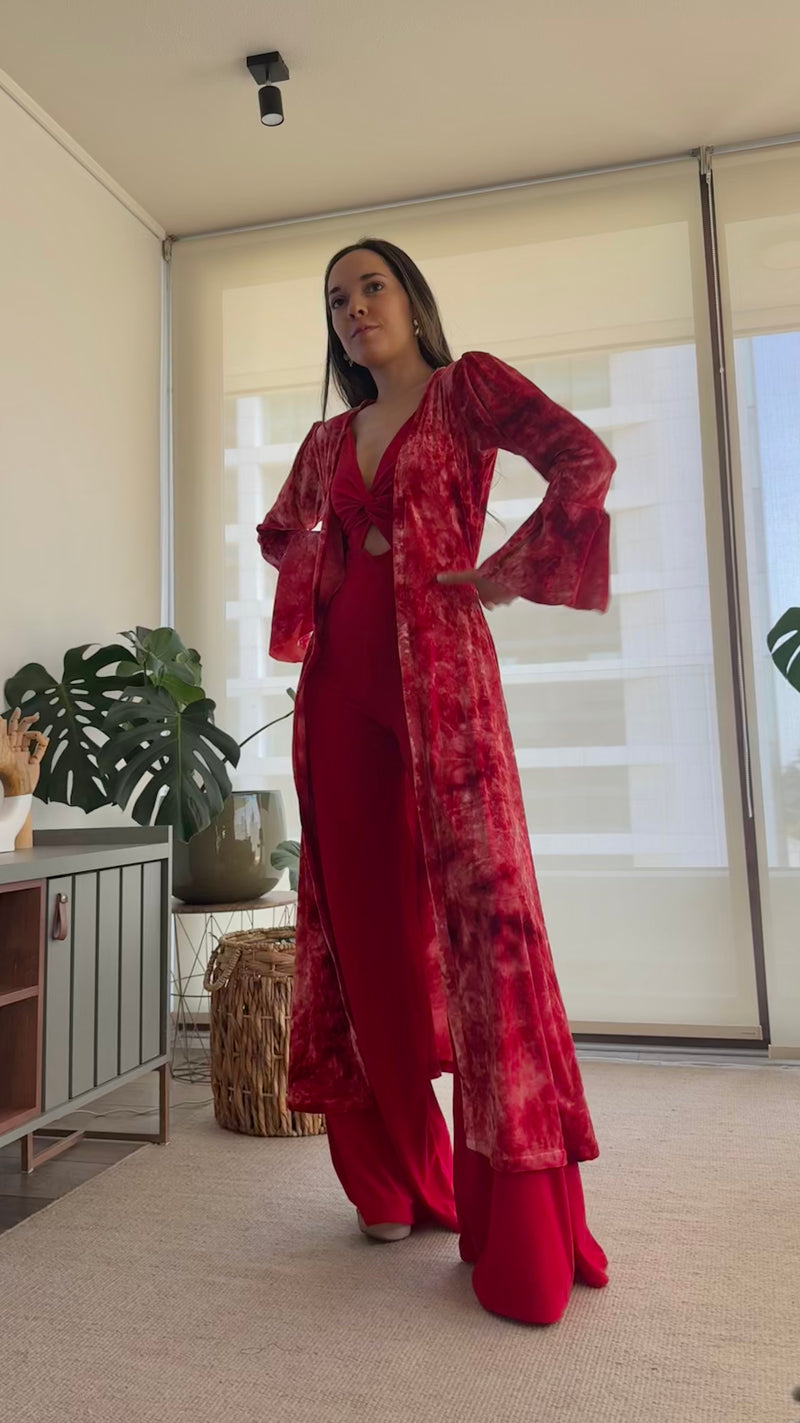 Tapado MAD rojo Batik terciopelo