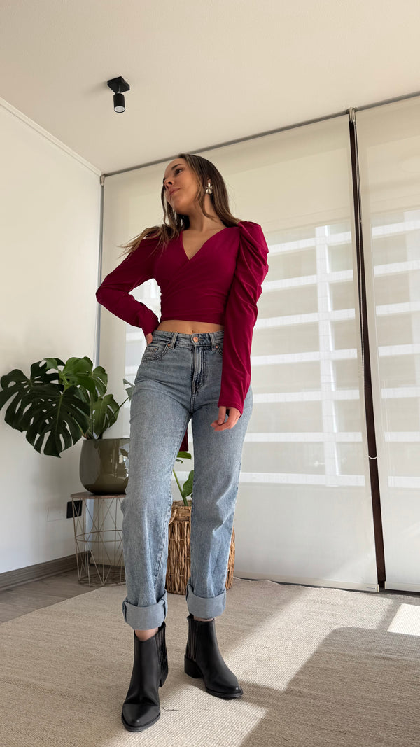 Polera AGATA lycra magenta