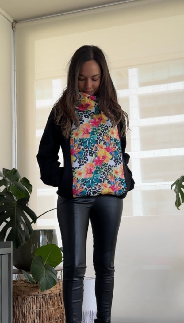 Poleron flores intensas