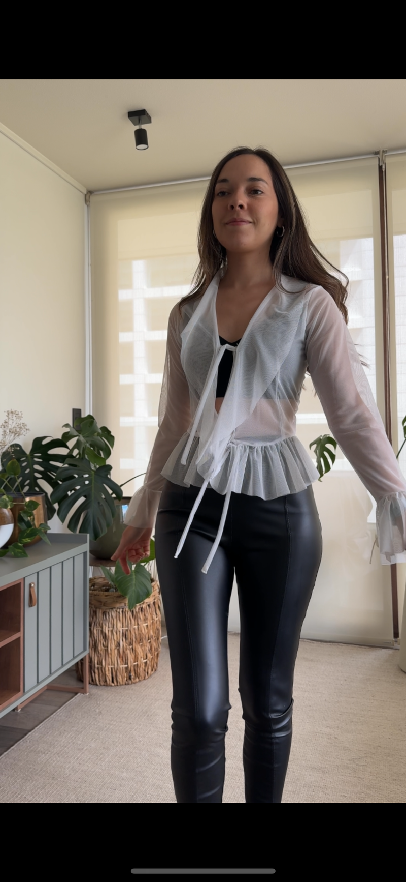 Polera/ Tapado blanca transúcida