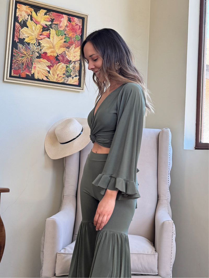 Polera OLIVIA verde oliva