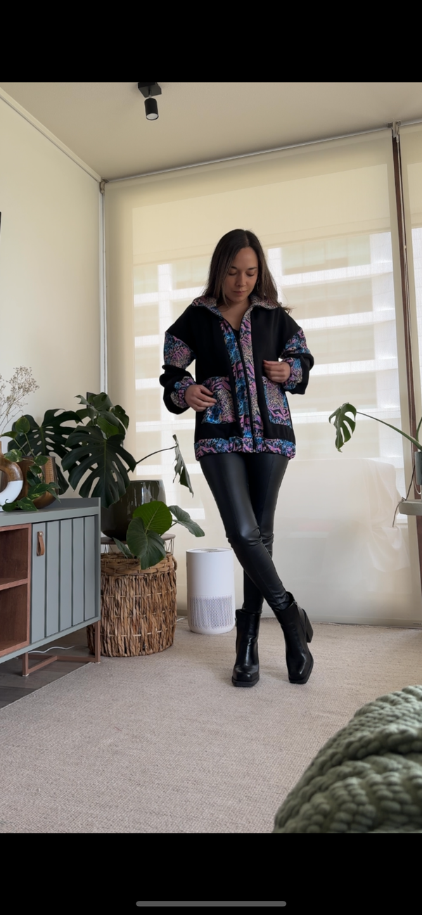 Poleron oversized electroprint