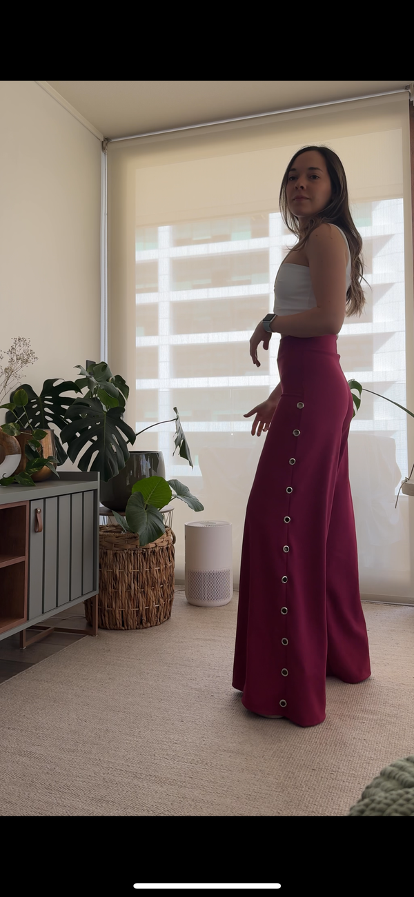 Palazzo BUTTONHOLE magenta