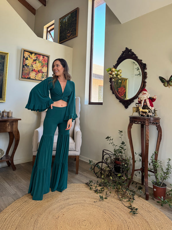 Conjunto Olivia + Sewell verde petróleo