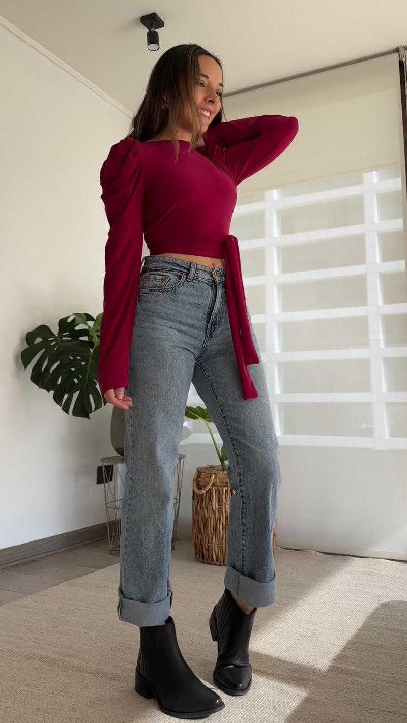 Polera AGATA lycra magenta