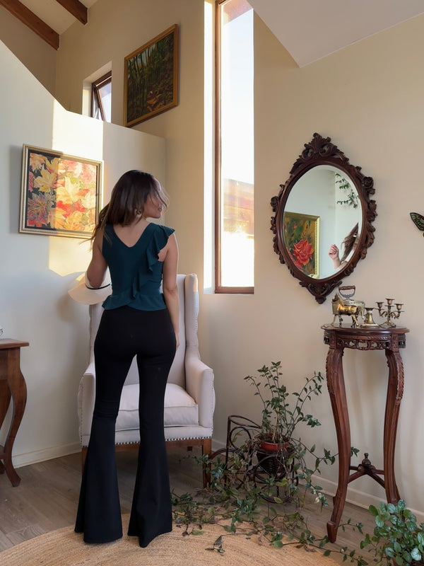 Polera QUEEN verde petróleo