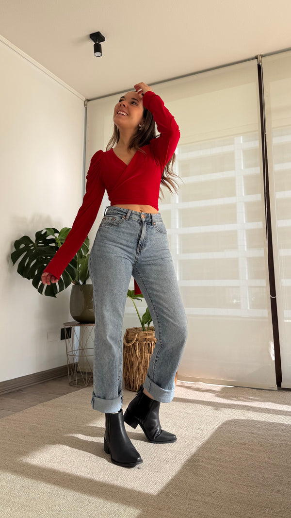 Polera AGATA lycra roja