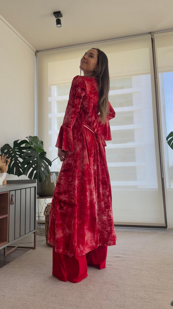 Tapado MAD rojo Batik terciopelo