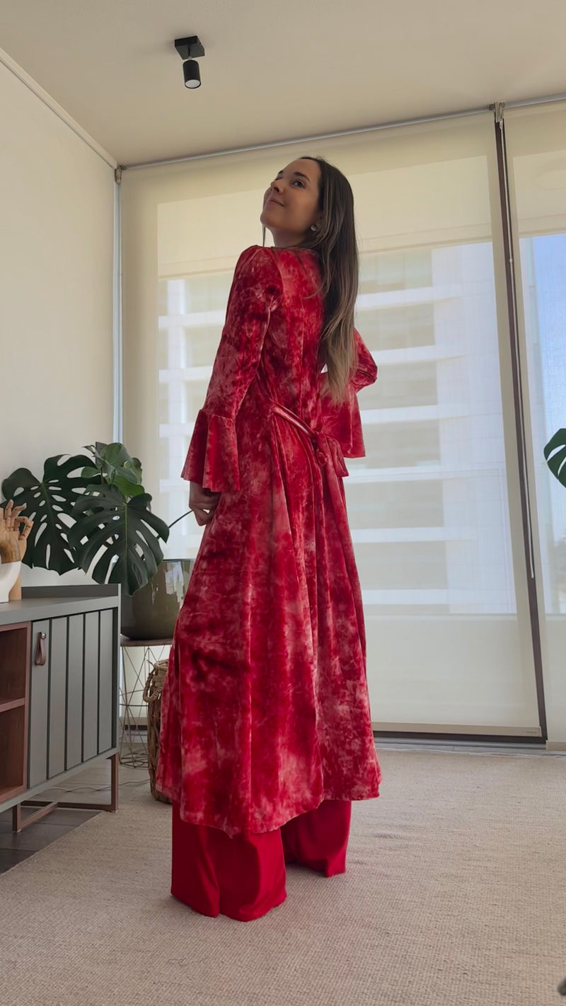 Tapado MAD rojo Batik terciopelo