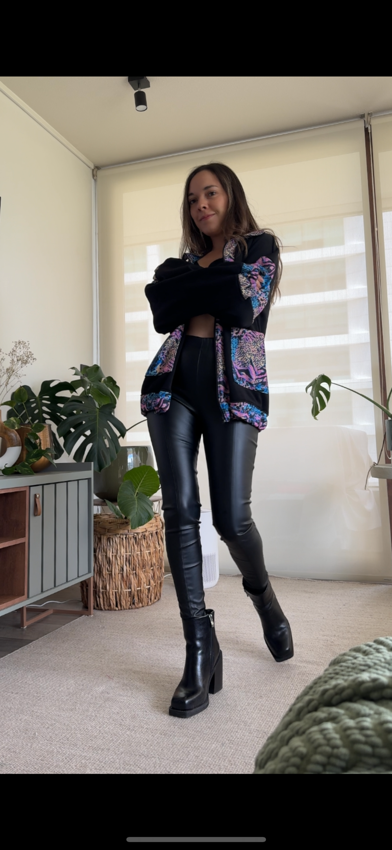 Poleron oversized electroprint